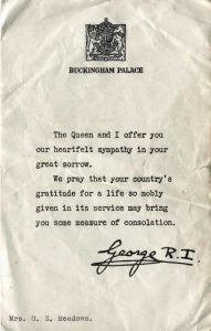 Letter from Buckingham Palace